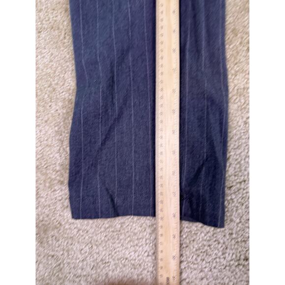 Riders Lee Trouser Pants Womens Sz 10 Gray Pinstripe Pockets Stretch No Tag E394 - Picture 9 of 11
